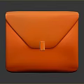 Orange Velvet Envelope Style Box with Small Metal Clasp for Daily Necessities Storage