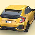Yellow Sports Car With Sleek Body Sporty Design Black Wheels And Red Brake Calipers
