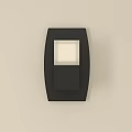 Minimalist Black Wall Lamp With Modern Design And White Square Shade