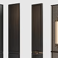 Modern Room Dividers With Wooden Frame And Glass Panel Design For Home Interior