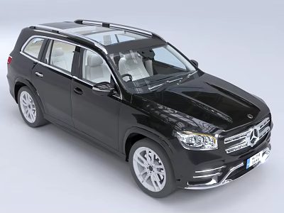 Luxury Black Mercedes-Benz SUV With Sunroof Silver Wheels And Sleek Body Design 3d model