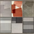 Modern Square Carpet Combo 3d model
