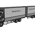 Black Modern Hartmann Logistics Truck With Streamlined Design And Branding