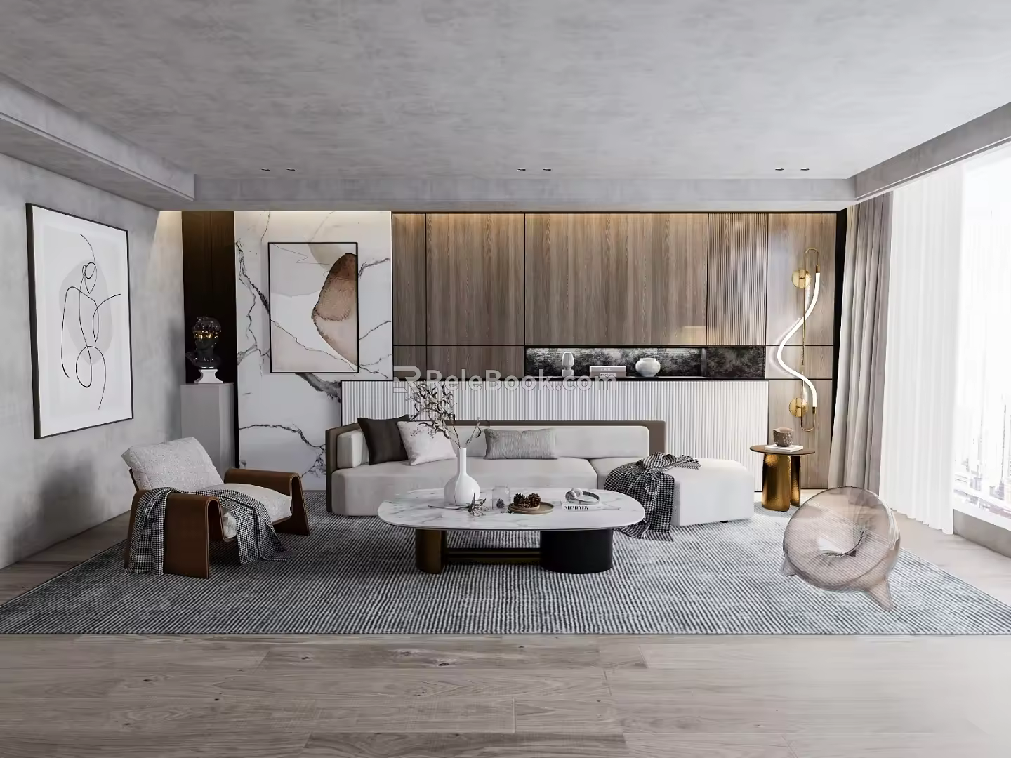 Modern Sofa Coffee Table Combination Sofa Coffee Table 3d model