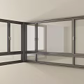 Modern Casement Window Design With Gray Frame And Glass Panes For Interior
