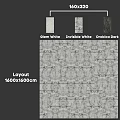 Marble Wall Panels with Various Textures White Black and Gray Decorative Spheres 3d model