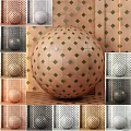 Artistic Sphere Components Featuring Diamond Patterns And Various Textured Backgrounds 3d model
