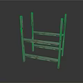 Portable Folding Ladder With Sturdy Metal Frame Step Design For Home Outdoor Use