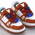 Children shoes shoes canvas shoes running shoes sneaker board shoes 3d model