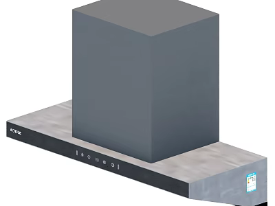 Daily Use Electrical Appliance With Gray Cube And Long Strip Base Featuring SType Laomusi Labels 3d model