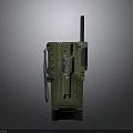 Green Tactical Weapon With Antenna Control Panel And Structural Components