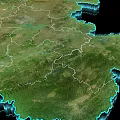 Highly Detailed 3D Map Visualization of Regional Topographic Terrain and Boundaries