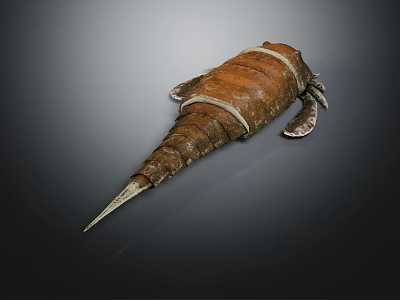 Ancient Marine Trilobite Like Creature With Brown Segmented Body Pointed Tail Appendages 3d model
