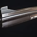 Classic Revolver Handgun With Wooden Textured Grip And Metal Body Design