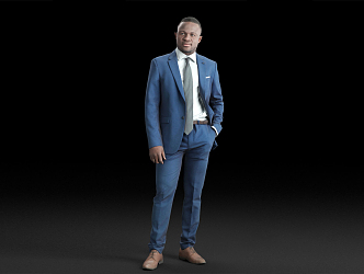 modern man black 3d model