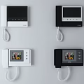 Various Modern Video Doorbell Designs With Digital Screen And Home Security Features 3d model