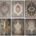 Square Rugs With Various Patterns And Different Colorful Designs For Home Decor 3d model