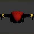 Game Movie Female Character With Red Hair Black Bodysuit Yellow Gloves Belt And Boots