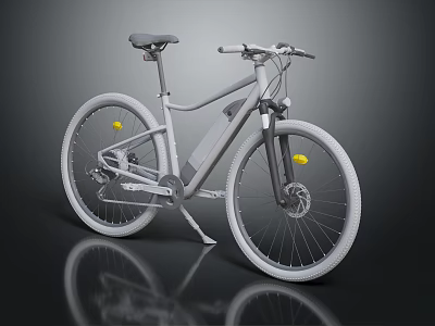 Modern Urban Bicycle With Sleek Frame Design Comfortable Seat And Large Wheels 3d model