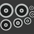 Industrial Circular Equipment In Multiple Sizes With Black Center And White Edge