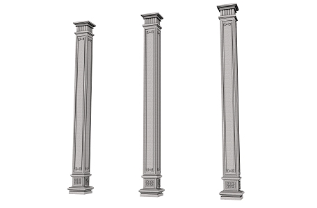 Roman Column Chinese Column Hupe 3d model