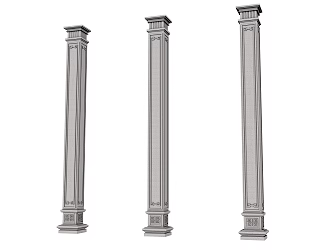 Roman Column Chinese Column Hupe 3d model