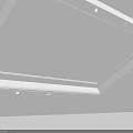 Modern Minimalist White Ceiling Design With Smooth Surface For Interior Space 3d model