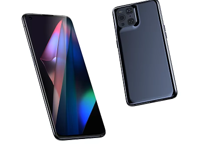 Sleek Modern Smartphone With Vibrant Colorful Display And Triple Camera Setup 3d model