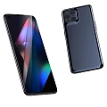 Sleek Modern Smartphone With Vibrant Colorful Display And Triple Camera Setup