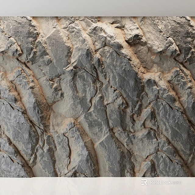 Rough Stone Architectural Component With Natural Texture And Decorative Surface 3d model 
