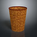 Woven Animal Shaped Brown Trash Bin With Classic Design For Home Use