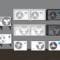 Modern air conditioner external unit 3d model