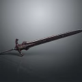 Ancient Ornate Sword With Decorative Hilt And Long Sharp Metallic Blade
