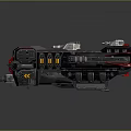 Sci Fi Aircraft Models With Black Red Wing And Detailed Weapon Structures 3d model