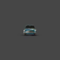 Blue Vintage Sports Car With Classic Body Design And Chrome Wheels