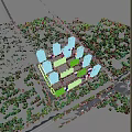 Modern High Rise Residential Complex With Lush Green Areas And River View