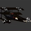 Vintage Dark Brown Biplane Model Featuring White Cross Wings And Propeller For Space Aviation Enthusiasts