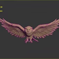 Game Movie Character Golden Eagle Statue With Spread Wings On Black Surface And Reflection