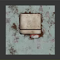 Retro Vintage Red Coca-Cola Vending Machine On Stained Blue Mat