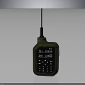 Green Portable Walkie Talkie With Antenna Digital Display Screen And Numeric Keypad