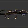 Advanced Cosmic Spacecraft With Neon Honeycomb Wings And Futuristic Design For Interstellar Exploration