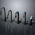 Modern Chrome Faucet Collection Featuring Various Styles And Elegant Designs 3d model