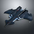 Futuristic Black Concept Aircraft With Sleek Design And Aerodynamic Structure