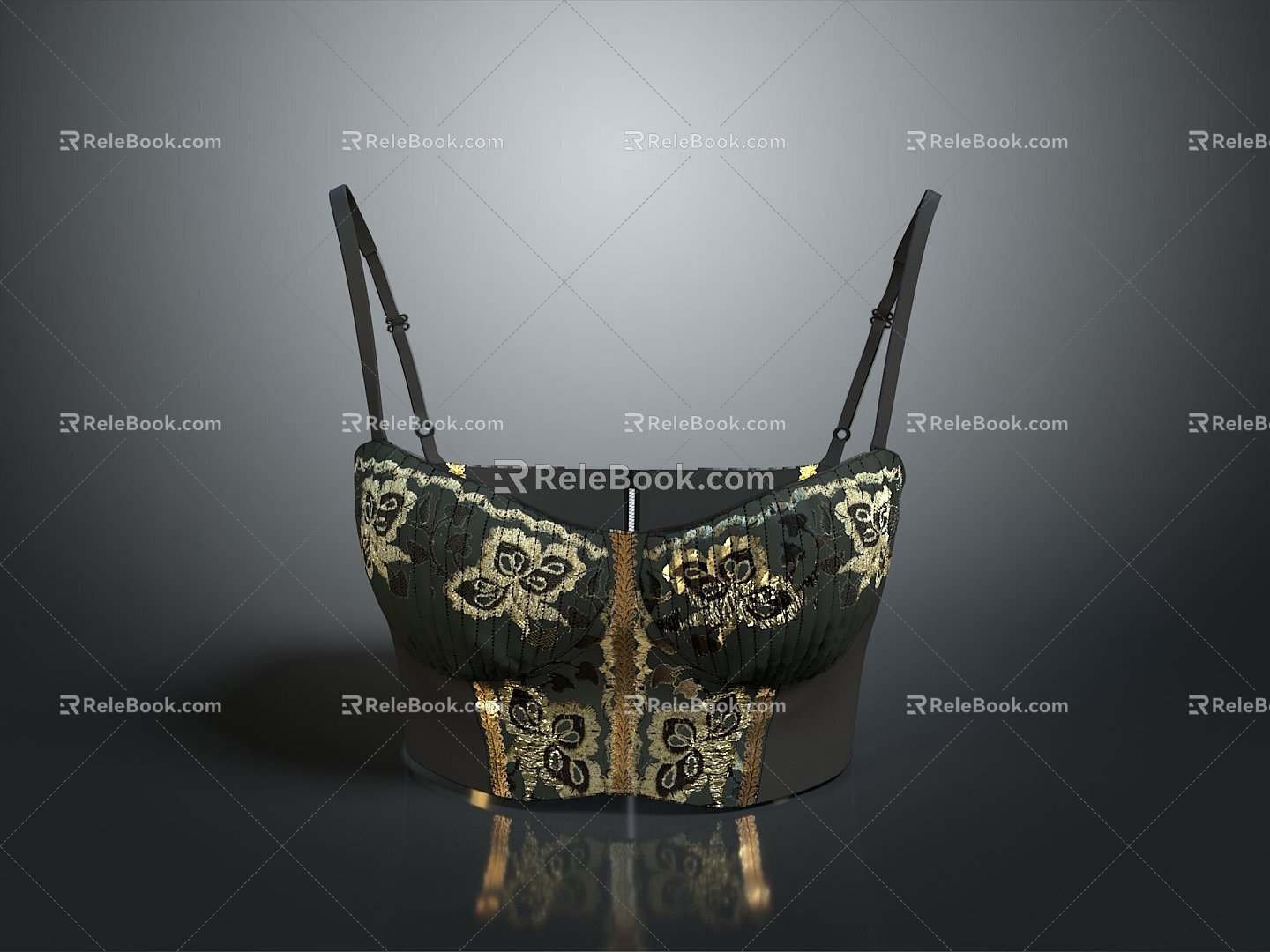 Underwear Bra Full Cup Bra Strapless Bra Silk Cotton Padded Bra Traceless Bra 3d model