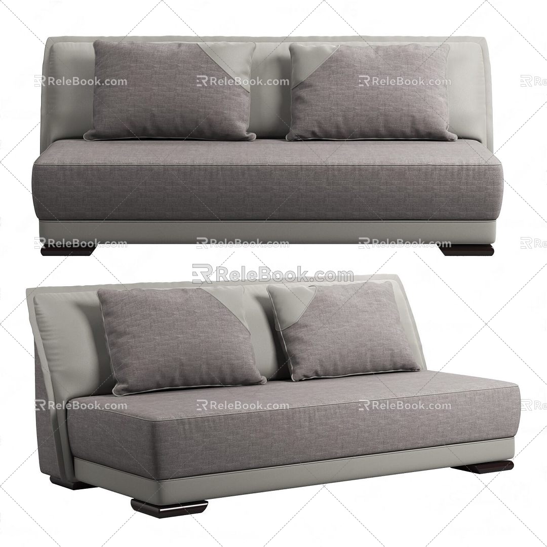 Italian modern double sofa 3d model