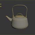 Sleek Modern Stainless Steel Tea Kettle with Handle and Spout on Black Reflective Surface