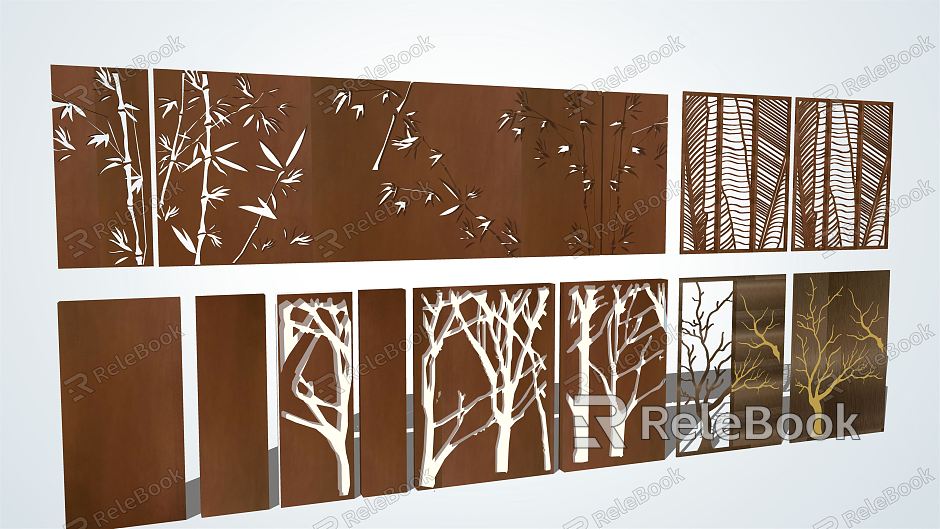 Modern landscape wall weather-resistant steel plate landscape wall model