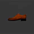 Stylish Orange Red Lace Up Leather Shoes Featuring Gradient Design For Modern Formal Wear