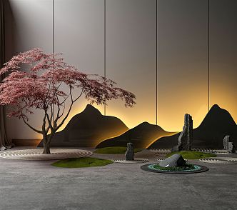 New Chinese Landscape Sketches Courtyard Sketches 3d model