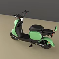 Modern Green Electric Bicycle With Black Seat And Stylish Design Wheels